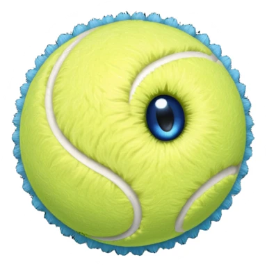 full blue tennis ball sticker