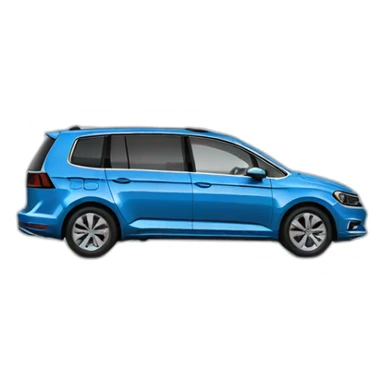 blue volkswagen touran sticker