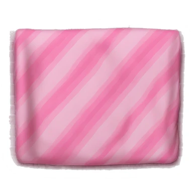 Folded Pink plaid blanket  sticker