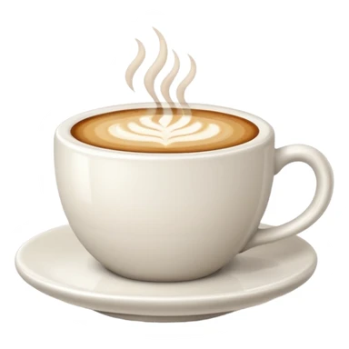 Cappuccino in small cup without a smily on it sticker