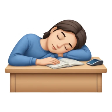 fell asleep on desk sticker