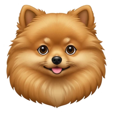 tan pomeranian with black snout sticker