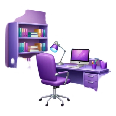 Purple Glitter office sticker