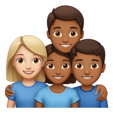 Friendship - relationship of mutual affection between people - 2 girls and a boy of various races  sticker