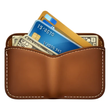 open empty wallet with no money at all sticker