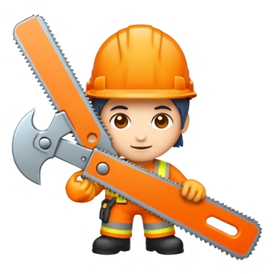 Testere related to İnşaat Aletleri, chibi emoji style, with glowing effects sticker