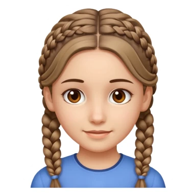 Girl with twin braids sticker