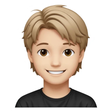 felix of stray kids light brunnete sticker