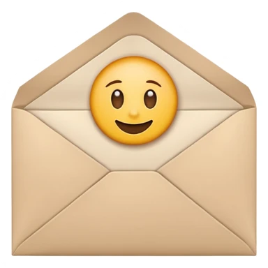 a piece of paper inside an envelope sticker