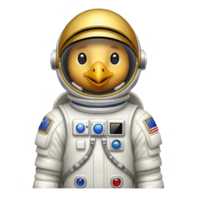 pixel-art chicken astronaut sticker