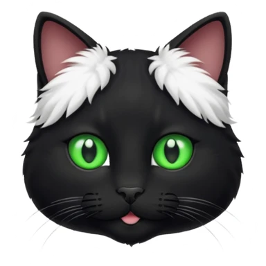 Black cat white nose sticker