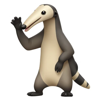 Anteater waving  sticker