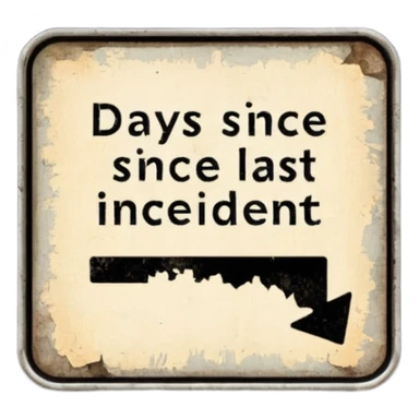days since last incident sticker