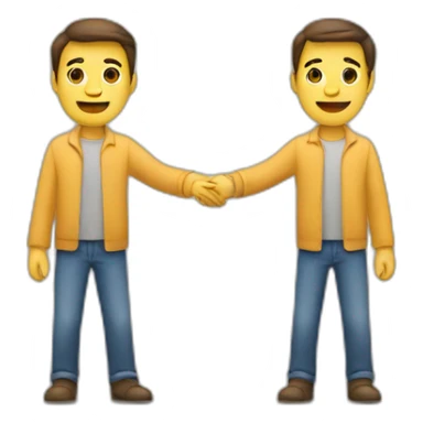 Homme qui lève les deux mains sticker