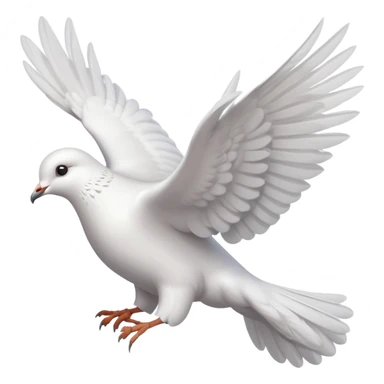 a dove flies with a letter in its paws sticker