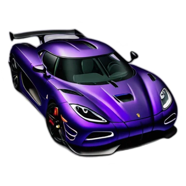 dark purple Koenigsegg agera sticker