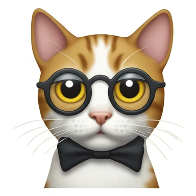 cat wearing a monocle  sticker