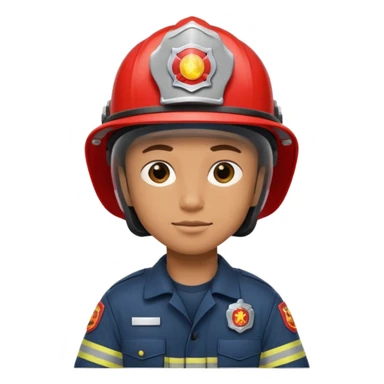 Firefighter wearing helmets sticker