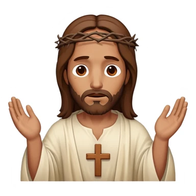 Brown Jesus on cross sticker