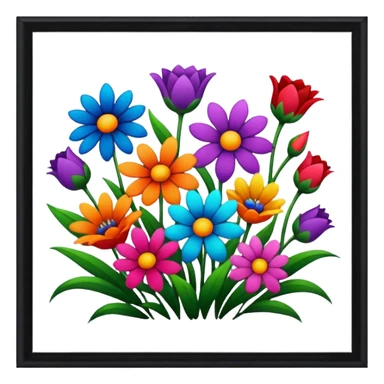 Frame with flowers sticker