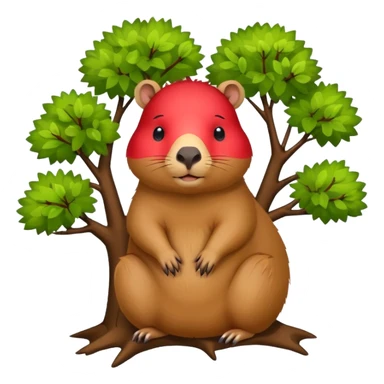 Capybara in a tree sticker