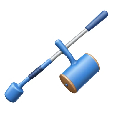 create a blue croquet mallet sticker