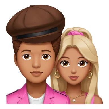 Bruno mars and rose from blackpink sticker
