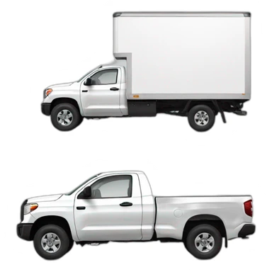 White Toyota tundra delivery truck sticker