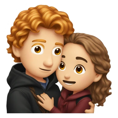 Hermione Granger kissing Ron Weasley  sticker