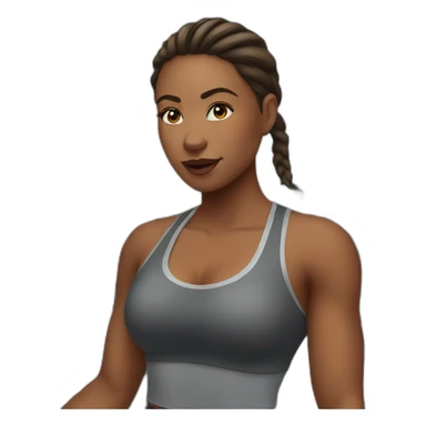 Woman at the gym sticker