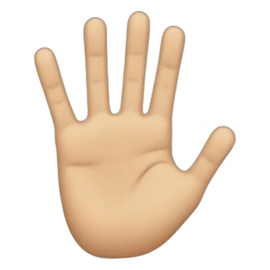 Hand showing four fingers sticker