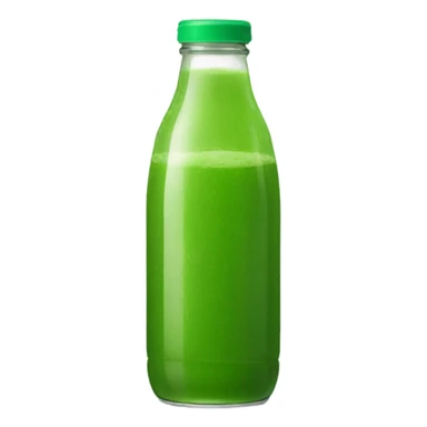 Bottled green juice sticker