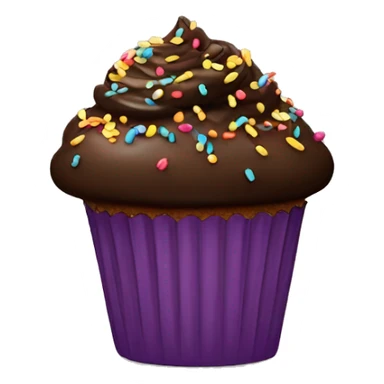 Chocolate cupcake with sprinkles  sticker