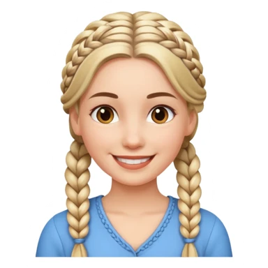 braided haired receptionist sticker