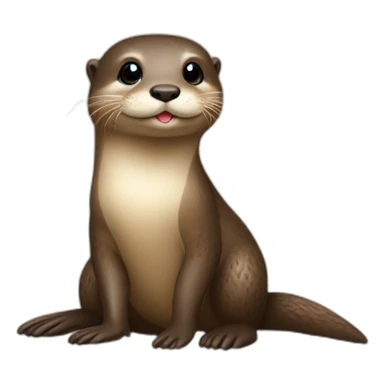 Loutre sur canard sticker