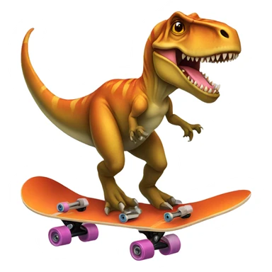 T-Rex on skateboard  sticker