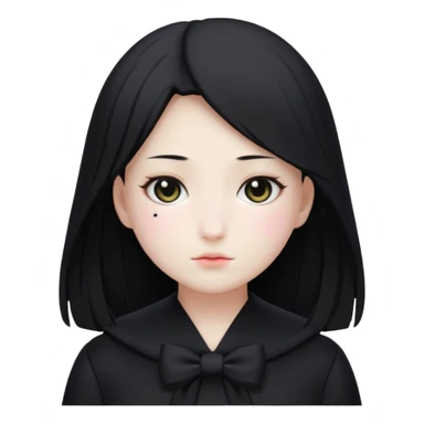 jirai kei bow emoji no face sticker