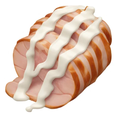 shredded ham with white sauce sticker