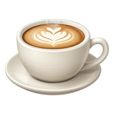 Cappuccino in small cup without a smily on it sticker