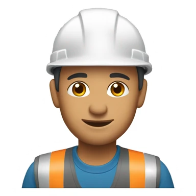 Central Asia Construction worker wearing a helmet feeling proud sticker