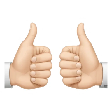 Thumbs up and down combined sticker