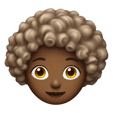 A curly hair singer with chocolate color skin sticker