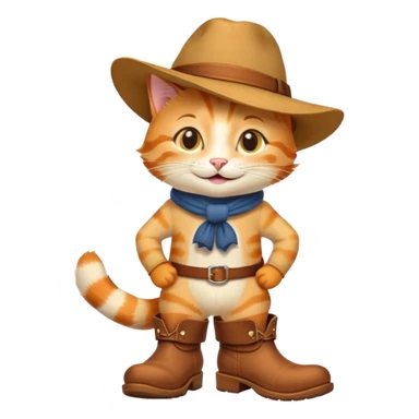 Puss in Boots character with classic hat and boots sticker