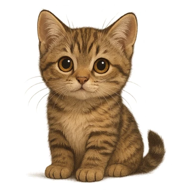 cute cat sitting, charming and detailed, general style sticker