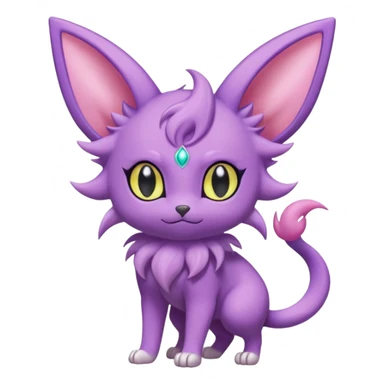  Fey Toony Espurr-Espeon-Skitty-Delcatty-Sprigatito-Purrloin-fusion-hybrid sticker