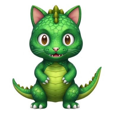 A cat in a dinosaur costume  sticker