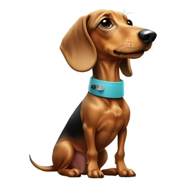 a dachshund hitting a vape￼ sticker