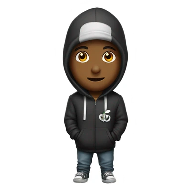 Un chico color piel clara, sudadera negra,y una gorraquediga 701 sticker