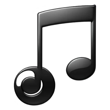 black simple music note re sticker