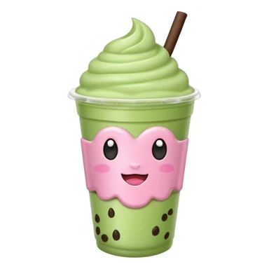Baby pink matcha boba sticker